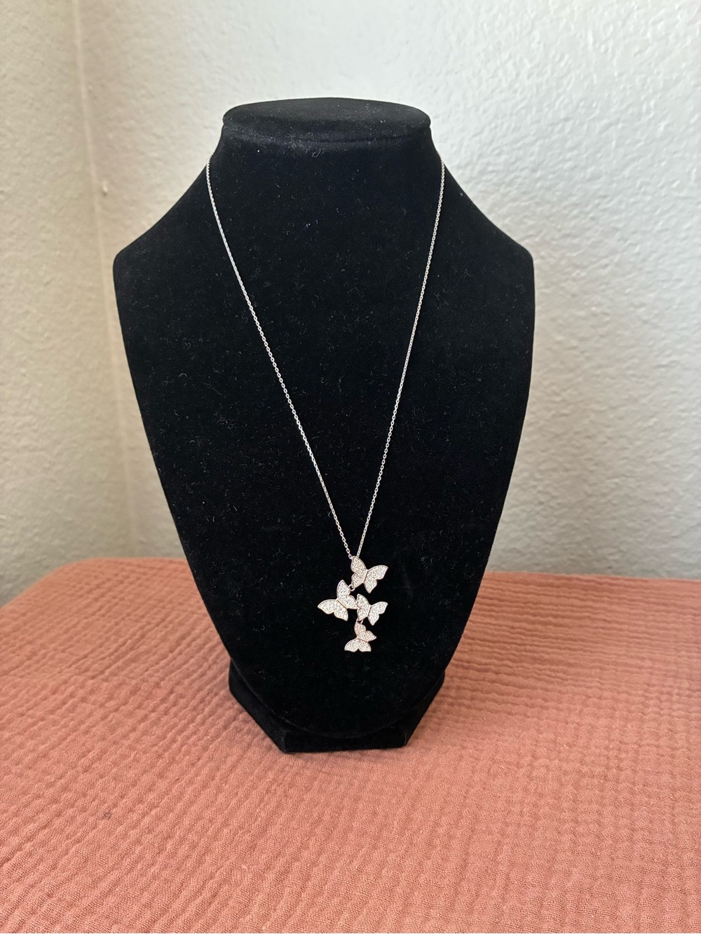 925 Sterling Silver Butterfly Pendant Necklace - 18”